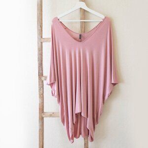 Riller & Fount Lola Dress Sz O/S Rosegold Pink Caftan Mini